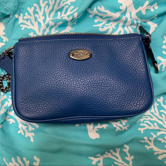 Coach Handbags - Royal blue Coach Clutch
